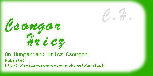 csongor hricz business card
